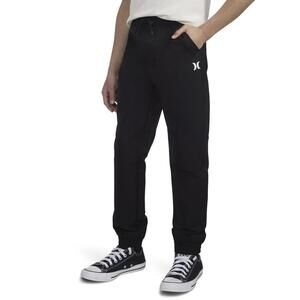 Hurley Youth 5/6 Black Jogger Pants with Elastic Waist and Cuffs